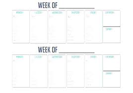Days Of The Week Calendar Template Two Gallery 2 Blank 5 Day Weekly