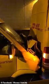 Get rate quotes, courier delivery services, create shipping labels, ship packages and track international shipments in mydhl+. Five Dhl Vans Smash Into The Back Of Each Other After Failing To Notice Traffic Had Stopped Daily Mail Online