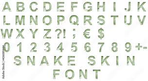 snake scales font alphabet letters