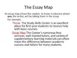 The Essay Map A Brief Statement In The Introductory