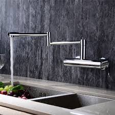 Swing Arm Kitchen Faucet Chrome Wall