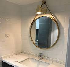 Buy round bathroom mirrors and get the best deals at the lowest prices on ebay! Iron Wall Hanging Personality Round Mirror Creative Bathroom Mirror Simple Fashion Bathroom Decoration Vanity Mirror Q424 Bath Mirrors Aliexpress