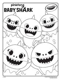 Go underwater with the shark family with this coloring page set for the super fun baby shark video. Baby Shark Coloring Page Crayola Com