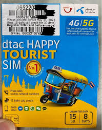 thailand tourist sim card sealed