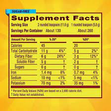 metamucil sugar free fiber supplement