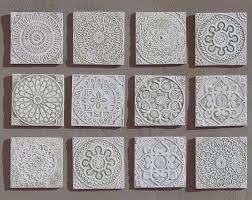 White Outdoor Wall Art Ceramic Tiles