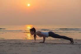 healthy yoga woman practicing yoga pose