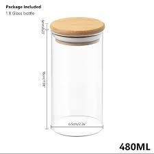 food grade glass jar with bamboo lid