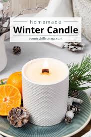 diy winter candle