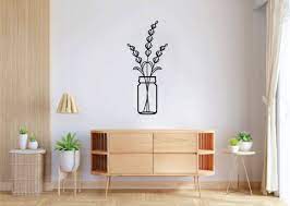 Flower In Vase Metal Wall Decor Laser