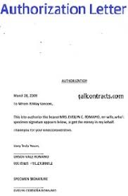 free financial authorization letter sle