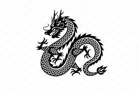 chinese dragon black silhouette