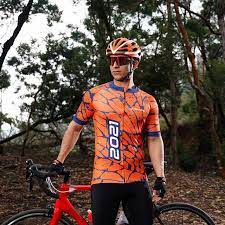 zakpro aero fit cycling jersey orange