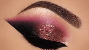 purple makeup gold glitter melissa