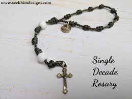 Single Decade Rosary Choose Your Color Bead And Crucifix