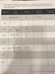 Molecular shapes worksheet osklivkakatkapromena info molecular models and 3d printing activity teachengineering Solved Draw The Lewis Structure For Each Compound Or Ion Chegg Com