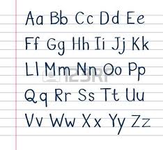 Stock Vector Handwriting Alphabet Cursive Chart Lowercase A