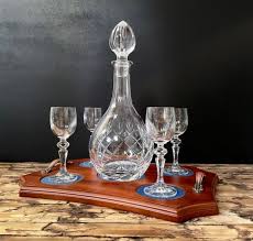 Crystal Port Wine Decanter Set With 4