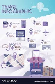 Vacation Planner Flat Summer Infographics