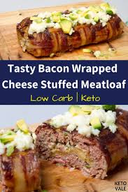keto bacon wrapped meatloaf stuffed