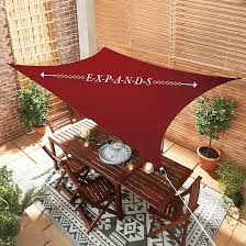 Stretchy Rectangle Shade Sail Burgundy