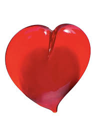 Big Red Heart In Murano Glass