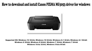 Selecione o seu conteúdo de suporte. How To Download And Install Canon Pixma Mg3053 Driver Windows 10 8 1 8 7 Vista Youtube