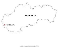 Slo | vàc | chia. Disegno Cartina Slovacchia Categoria Nazioni Da Colorare