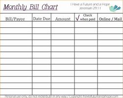 Monthly Bill Organizer Excel Template Monthly Bill