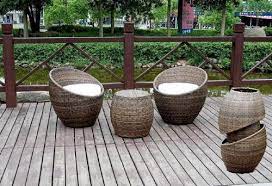 Brown Outdoor Furnitures Balcony Chairs