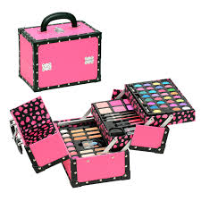 makeup kit with applicators and brushes
