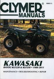A newbie s overview to circuit diagrams. Kawasaki Bayou Klf220 Klf250 Atv Repair Manual 1988 2011 Clymer
