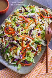 colorful asian coleslaw with creamy