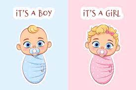 cute baby in a diaper boy and a