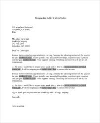 Resign Letter Sample 7 Examples In Word Pdf