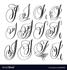 calligraphy lettering script font i set