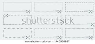 Vector Coupon Template With Cut Out Dashed Or Dotted Lines And