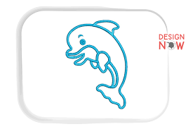 Dolphin Applique Embroidery Design Sea Embroidery Pattern