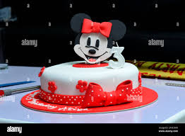 Happy birthday cake for kids with Mickey decoration Stock Photo - Alamy