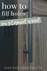 how to fill holes in stained wood