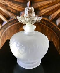 Vintage Frosted Glass Perfume Bottles
