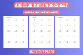 math worksheet addition grade 3 kdp