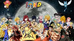 Anime character wallpaper, naruto and dragon ball characters illustration. Fairy Tail One Piece Naruto Dbz Wallpaper By Chrisxfrostx On Deviantart