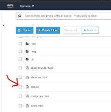 where to upload ads txt file on aws s3