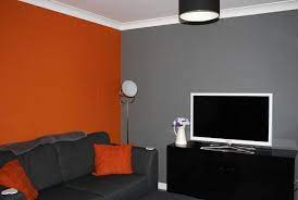 Gray And Orange Living Room Colores