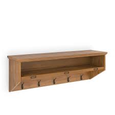 Lindley Pine Coat Rack With Shelf Dark