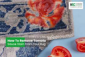 remove tomato sauce stain from your rug