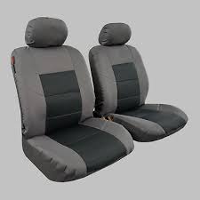 Canvas Seat Covers Grey Jacquard Front