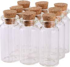 mini glass bottles with cork stoppers