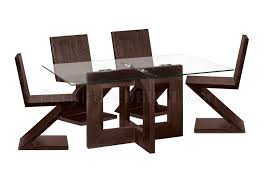 Modern Dining Table With Wooden Base